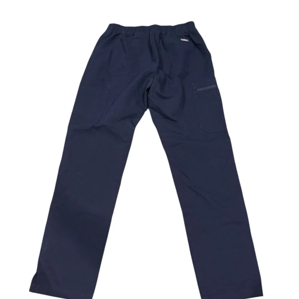 Figs Men's Dark Blue Joggers with Gray Drawstring